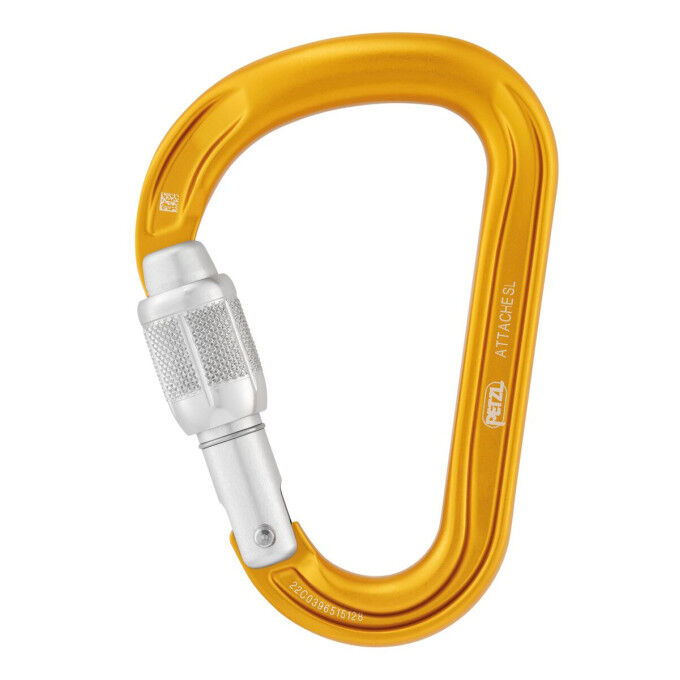 ATTACHE SCREW LOCK CARABINER YELLOW