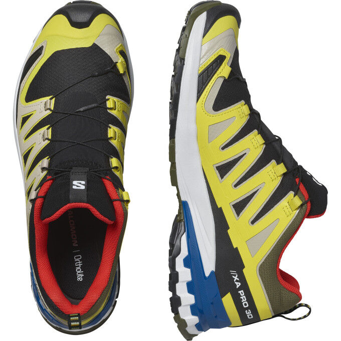 Zapatillas de trail Salomon XA PRO 3D V9 GTX Negro/Buttercup/Azul Lapis