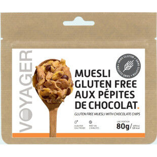 Voyager comidas liofilizadas Muesli sin gluten con pepitas de chocolate