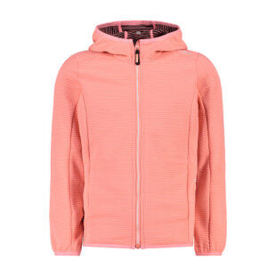 CMP girls' zip-up hooded fleece