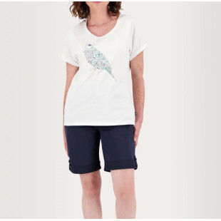 T- Shirt TBS Coton Biologique Perroquet Blanc