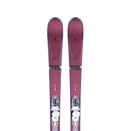 Pack of Dynastar E 4X4 5 skis + XP W 11 GW B83 bindings White / Blue / Pink