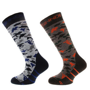 KIDS BOYS SKI SOCKS CAMO