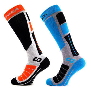 PRO SOCKS II DBL PACK ORG/BLU