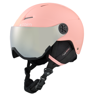 Casco esquí niño Cairn ANDROID VISOR J Mat Pastel Coral