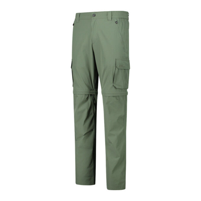 Pantalón cargo con cremallera para hombre: 2 en 1, elástico y transpirable