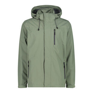 Chaqueta impermeable con capucha desmontable: compacta y protectora