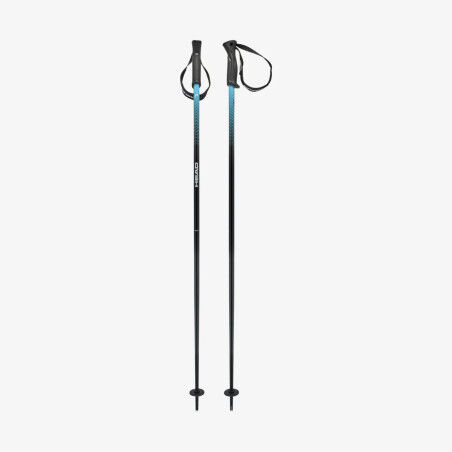 Bâtons De Ski Head Frontside – Unisex Adulte – Noir/Rouge – Taille 110 – Aluminium 5083 – Poignée Thermique