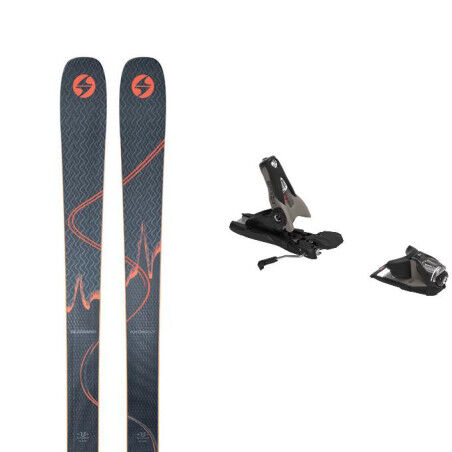 Set da sci Blizzard ANOMALY 88 (FLAT) + attacchi: Colore - BLU/ARANCIONE, Misura dello sci - 176