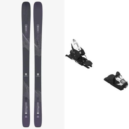 Pack of Salomon STANCE W 88 Black skis + bindings : Ski size - 168