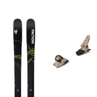 Pack of Faction PRODIGY 2 Black skis + bindings : Colour - Black, Ski size - 177