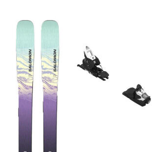 Skiset Salomon N STANCE W 88 + Bindung : Farbe - BLACK/CHIVE BLO, Größe der Skier - 168