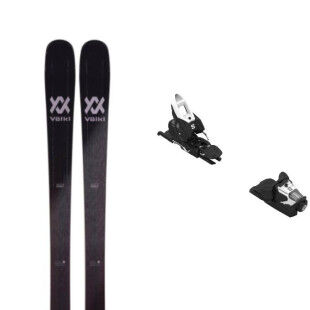 Pack of Völkl YUMI 80 skis + bindings : Colour - Purple, Ski size - 154