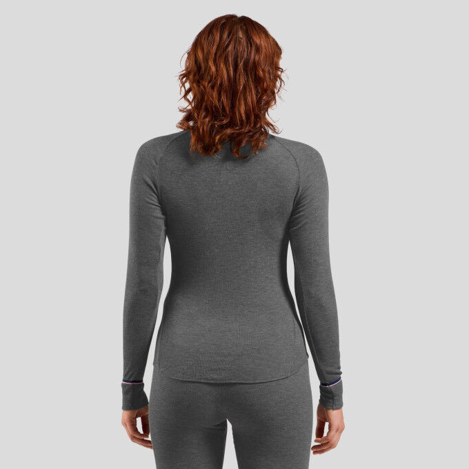 Odlo Maglia Donna A Maniche Lunghe In Pile Elasticizzato – Adattabile, Chiusura A Cerniera, Per Tutte Le Condizioni