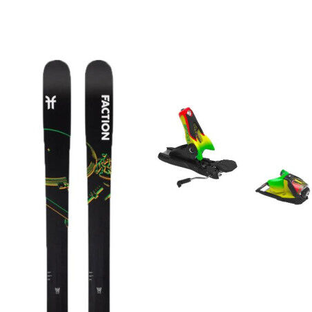 Pack of Faction PRODIGY 2 Black skis + bindings : Colour - Black, Ski size - 177