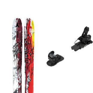 Pack de skis Atomic BENT 110 Red/Yellow + fix : Couleur - Unicolor, Taille des skis - 172
