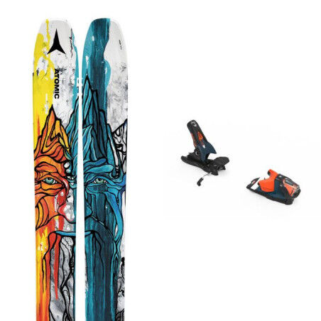 Skiset Atomic BENT CHETLER 120 BLUE/YELLOW + Bindung : Farbe - Unicolor, Größe der Skier - 176