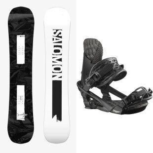 Snowboard-Paket Salomon CRAFT + Bindung : Farbe - Schwarz/Weiß, Größe der Skier - 160 Wide