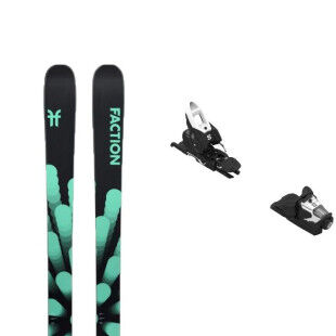 Pack of Faction STUDIO 0 Black skis + bindings : Colour - Black, Ski size - 177
