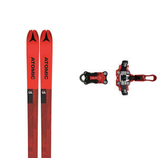 Skiset Atomic N BACKLAND 62 UL Red/Black + Bindung : Farbe - RED/BLACK, Größe der Skier - 161