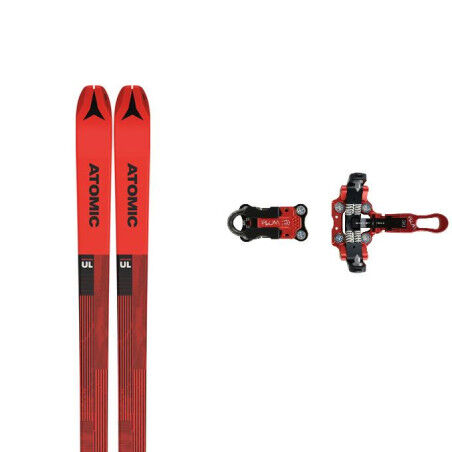 Skiset Atomic N BACKLAND 62 UL Red/Black + Bindung : Farbe - RED/BLACK, Größe der Skier - 161