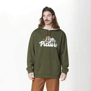 Herren-Kapuzenpullover Picture JULKA PLUSH HOODIE Tobacco