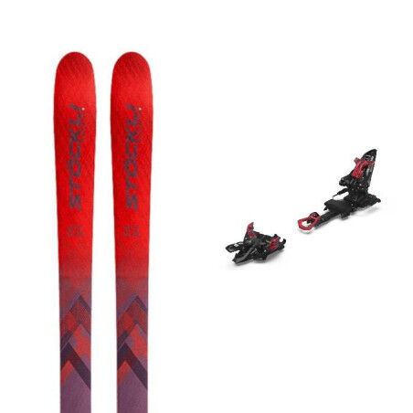 Pack of Stöckli EDGE FT skis + bindings : Colour - Red, Ski size - 185