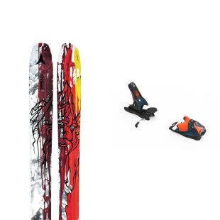 Skiset Atomic BENT 110 Red/Yellow + Bindung : Farbe - Unicolor, Größe der Skier - 164
