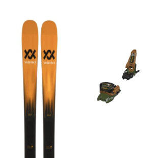 Pack of Völkl KANJO 84 skis + bindings : Colour - Orange, Ski size - 161