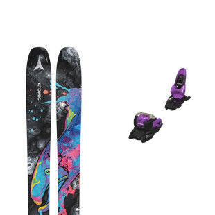 Pack de skis Atomic BENT 110 + fix : Couleur - BLACK/MULTICOLOR, Taille des skis - 172
