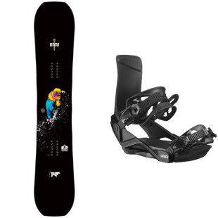 Pacchetto snowboard Gnu MONEY + attacchi : Dimensioni dello sci - 154 Ampio