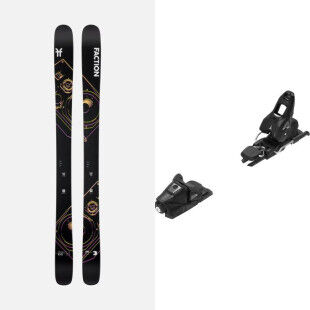 Pack of Faction PRODIGY 3 Black skis + binding : Colour - Black, Ski size - 184