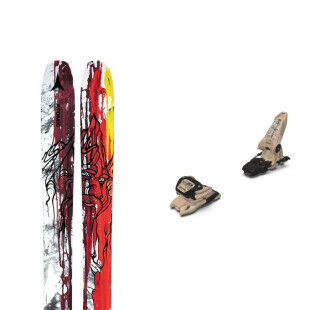 Pack de skis Atomic BENT 110 Red/Yellow + fix : Couleur - Unicolor, Taille des skis - 180
