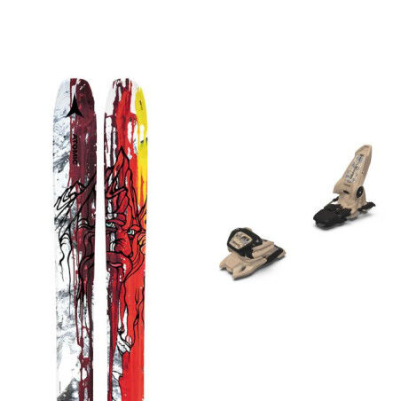 Set da sci Atomic BENT 110 rosso/giallo + attacco : Colore - Unicolor, Dimensioni dello sci - 180