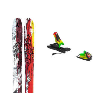 Skiset Atomic BENT 110 Red/Yellow + Bindung : Farbe - Unicolor, Größe der Skier - 180