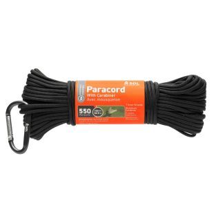 550 PARACORD, 100FT W. CARABINER