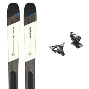 Skiset Salomon MTN 96 CARBON + Felle + Bindung : Farbe - RAIN DAY, Größe der Skier - 166