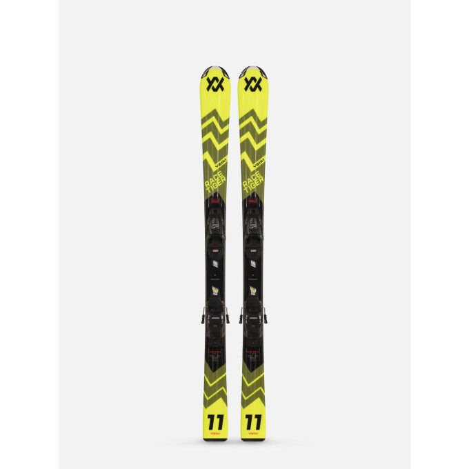 Pack de skis Völkl RACETIGER JR YELLOW+fix