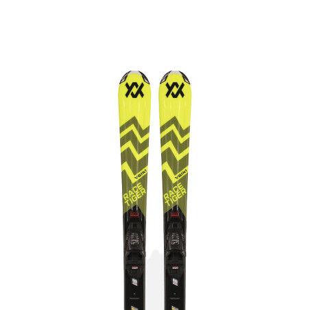 Pack de skis Völkl RACETIGER JR YELLOW+fix