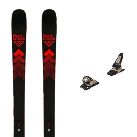 Pack de skis Black Crows CAMOX + fix : Couleur - Red, Taille des skis - 174