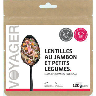 Repas lyophilisé Voyager Lentilles au jambon et petits légumes 120g