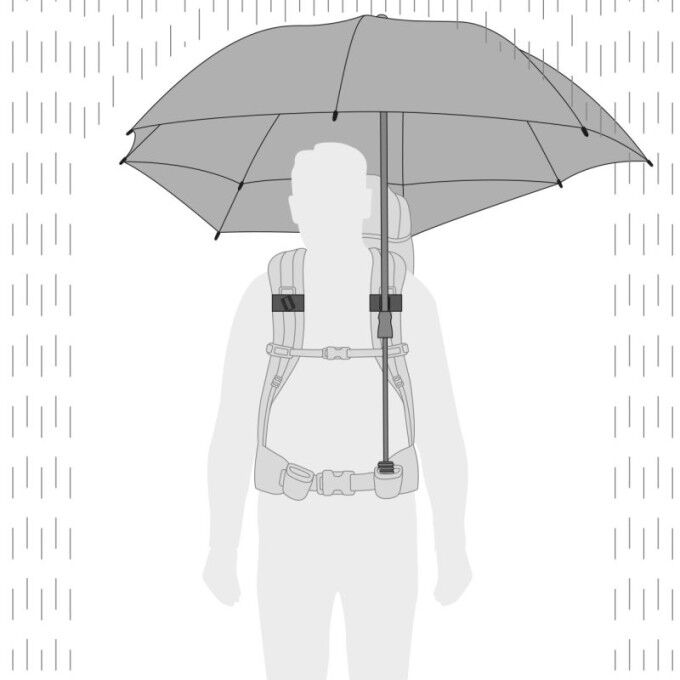 Regenschirm Euroschirm SWING BACKPACK HANDSFREE UV Silber