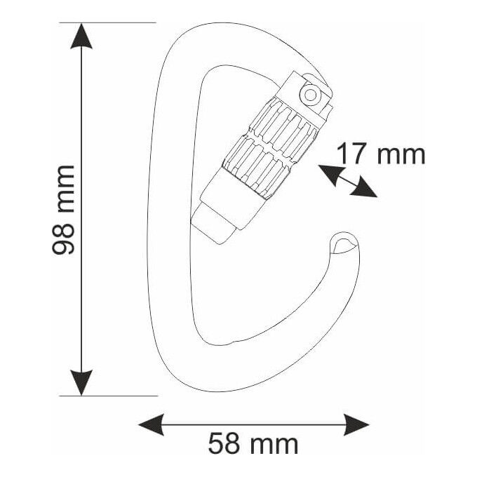 CAMP : Karabiner ORBIT 2LOCK - GUN METAL