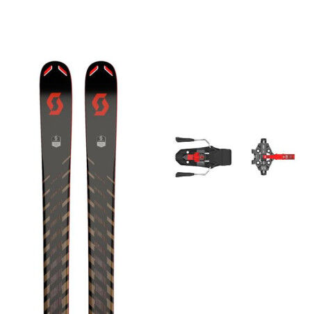 Pack of Scott SUPERGUIDE 88 skis + binding : Colour - Black, Ski size - 168