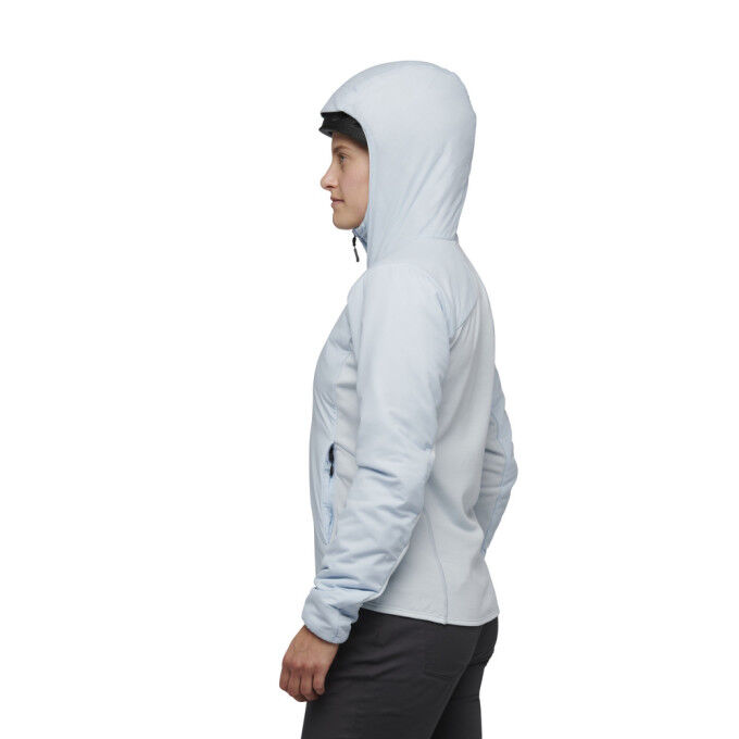 Gilet long à capuche et poches plaquées - Noir