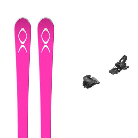 Pack of XO V7 pink white skis + bindings : Colour - PINK WHITE, Ski size - 172