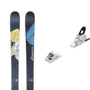 Skipaket Nordica UNLEASHED 90 + Bindung : Farbe - BLAU/BLAU/GELB, Größe der Skier - 168