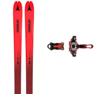 Pack of Atomic BACKLAND 65 UL + SKIN 65 RED skis + bindings : Ski size - 161