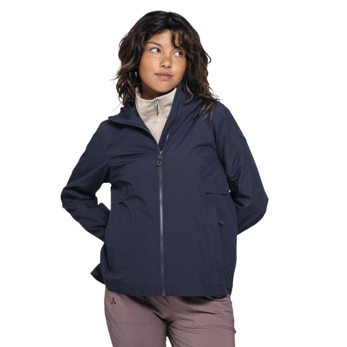 Schöffel Bohorok WMS: chaqueta impermeable para mujer, elegante y funcional
