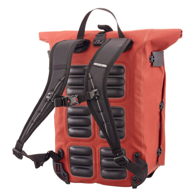 Ortlieb Vario Plus Dark Chili bolsa impermeable para bicicleta – mochila 2 en 1